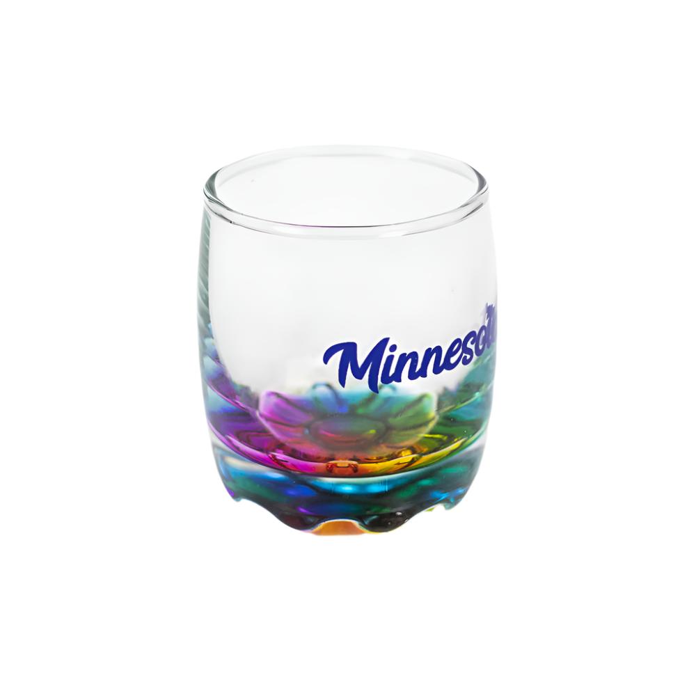 Minnesota Rainbow Bottom Shot Glass