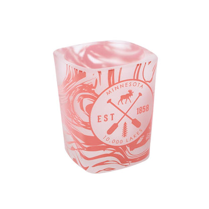 Minnesota Established Marble Red Shot Glass