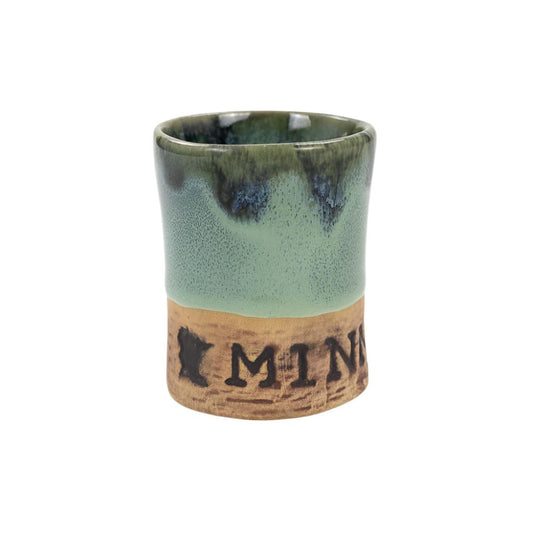 Minnesota Green Pottery Shot Glass