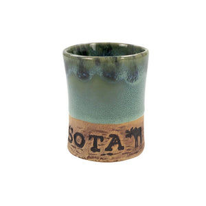 Minnesota Green Pottery Shot Glass - Love From USA
