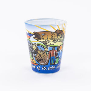 Minnesota Greetings Shot Glass - Love From USA