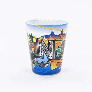Minnesota Greetings Shot Glass - Love From USA