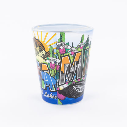 Minnesota Greetings Shot Glass