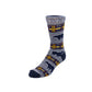 Plaid sock with bear design and 'Colorado' text on a white background