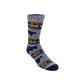 Plaid sock with bear design and 'Colorado' text on a white background