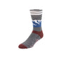 A sock with mountain design and 'Colorado' text on a white background.