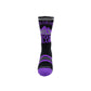 Black socks with purple and gray accents and 'Colorado Mile High Club' text on a white background