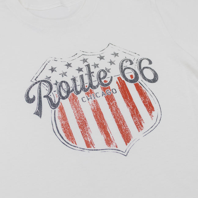 Route 66 Chicago logo on a white background