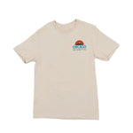 Beige t-shirt with 'Chicago' graphic design on a white background