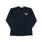 Navy long-sleeve shirt with 'Chicago' logo on a white background