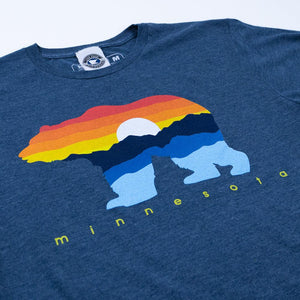 Minnesota Wander Bear and Sunset Tee - Love From USA