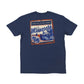 Navy blue t-shirt with Minnesota graphic design on a white background