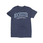 Navy Blue t-shirt with 'Midwest Original Rochester Minnesota since 1854' text on a white background