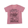 Women's Cruisin Route 66 T-Shirt - RED CHAMBRAY