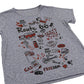 Gray t-shirt with Route 66 graphics on a white background
