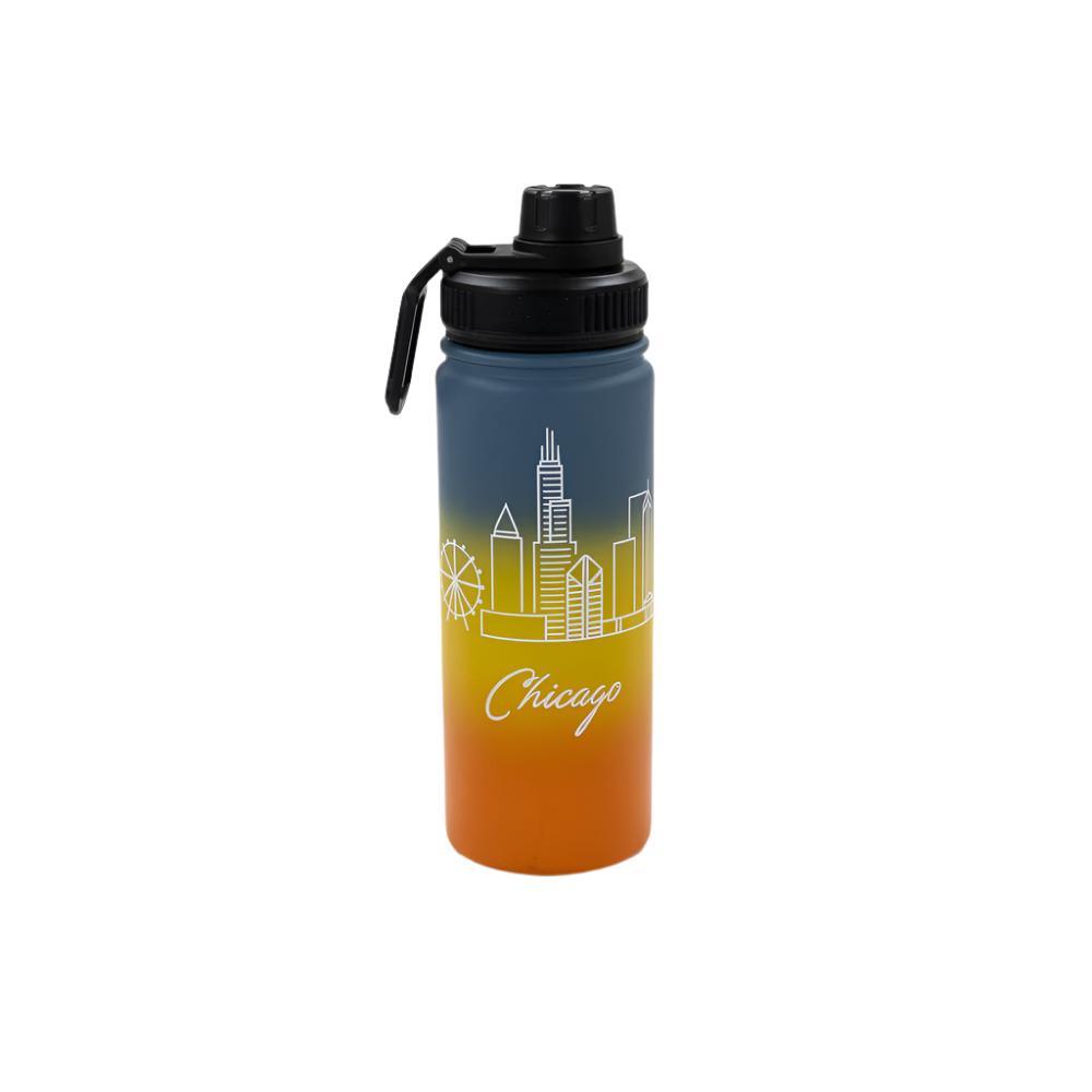 Chicago City Gradient Water Bottle - Love From USA