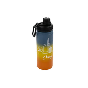 Chicago City Gradient Water Bottle - Love From USA