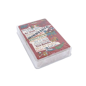 Minnesota Map Sayings Playing Cards