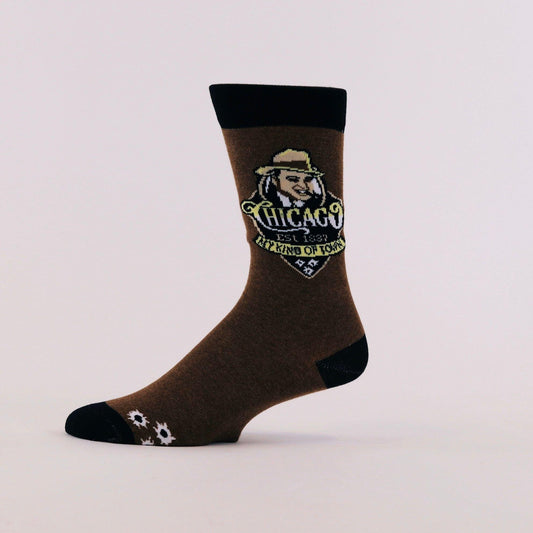 Chicago Al Capone Brown Socks - Love From USA