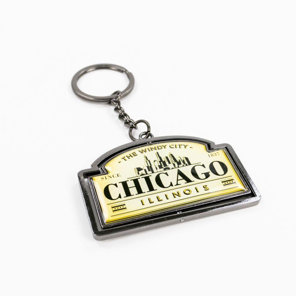 Chicago Apothecary Spinner Keychain - Love From USA