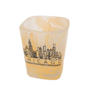 Chicago Beige Line Work Shot Glass - Love From USA
