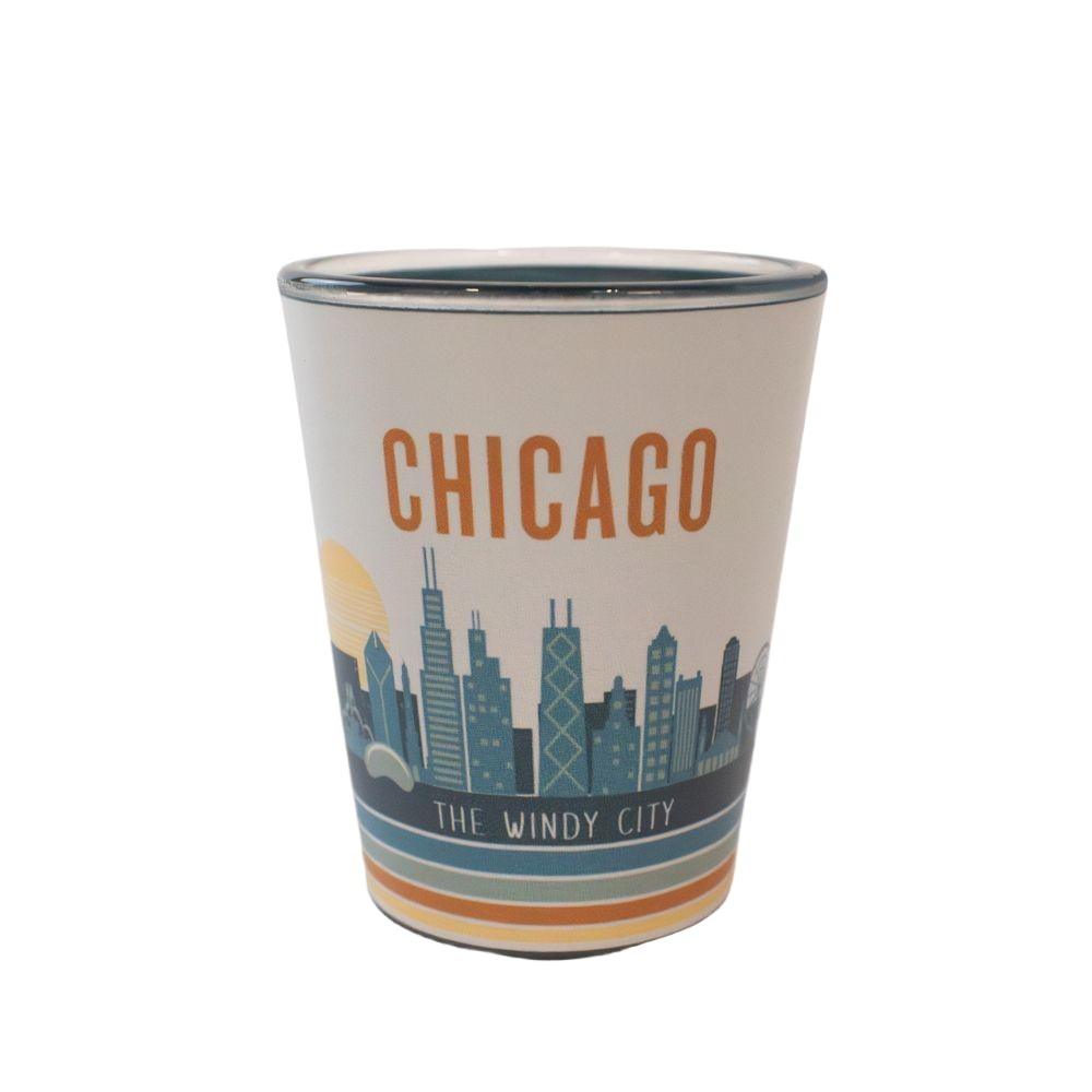 Chicago Bottom Line Shot Glass - Love From USA