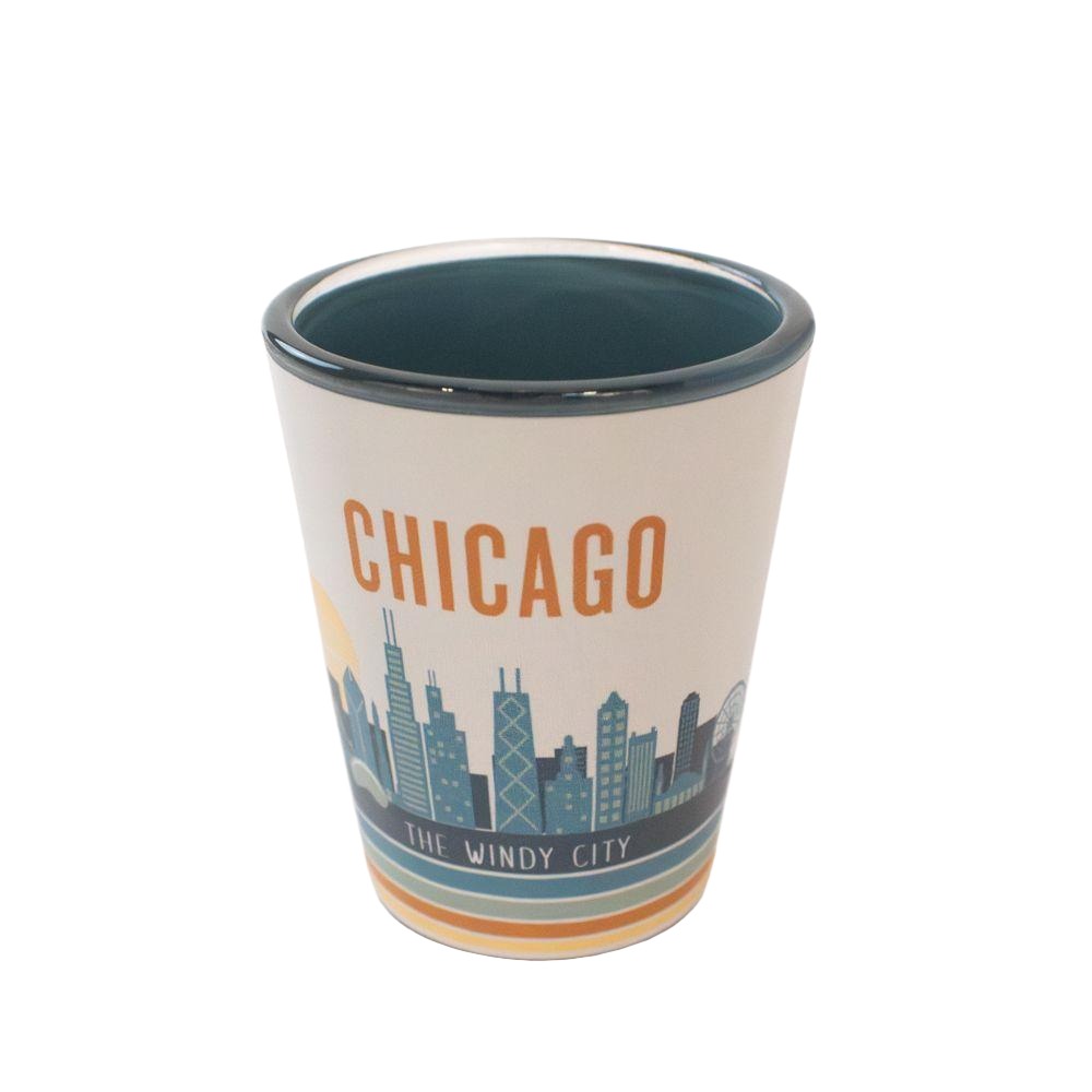 Chicago Bottom Line Shot Glass - Love From USA