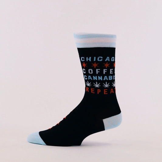Chicago Coffee Cannabis Repeat Socks - Love From USA
