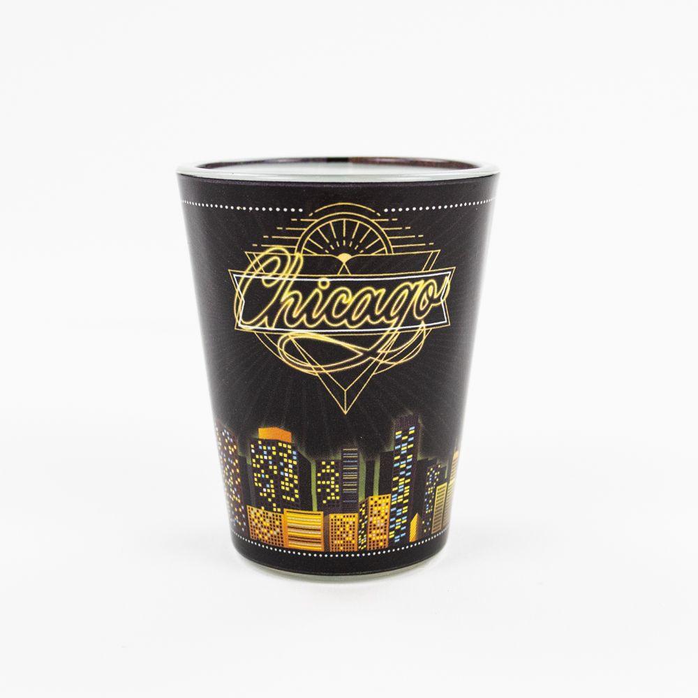 Chicago Deco Shot Glass - Love From USA