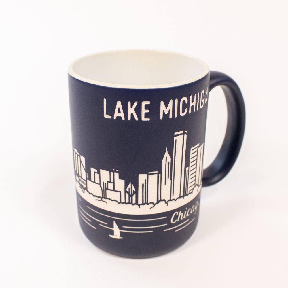 Chicago Etched Blue Mug - Love From USA