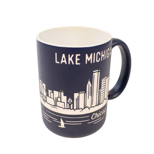 Chicago Etched Blue Mug - Love From USA