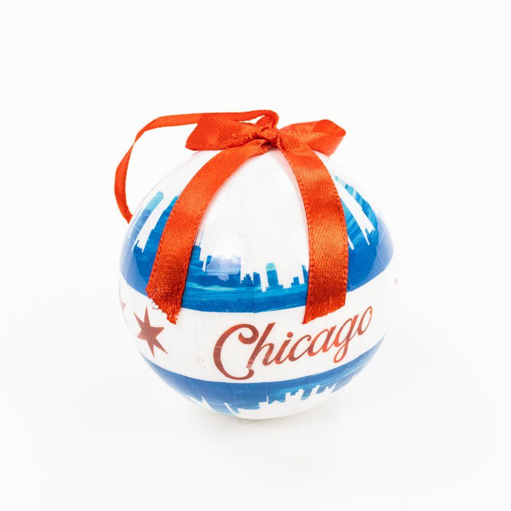 Chicago Flag Ornament - Love From USA
