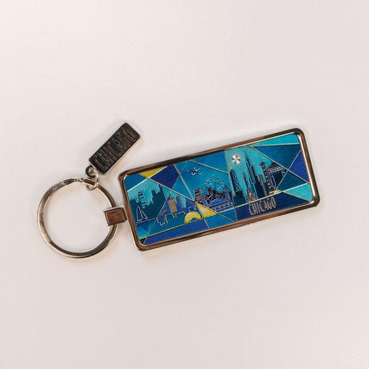 Chicago Gold Line Keychain - Love From USA