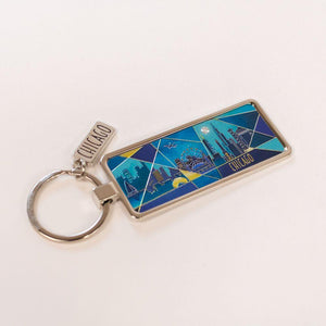 Chicago Gold Line Keychain - Love From USA