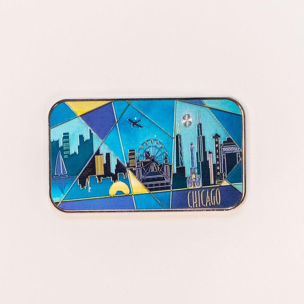 Chicago Gold Line Magnet - Love From USA