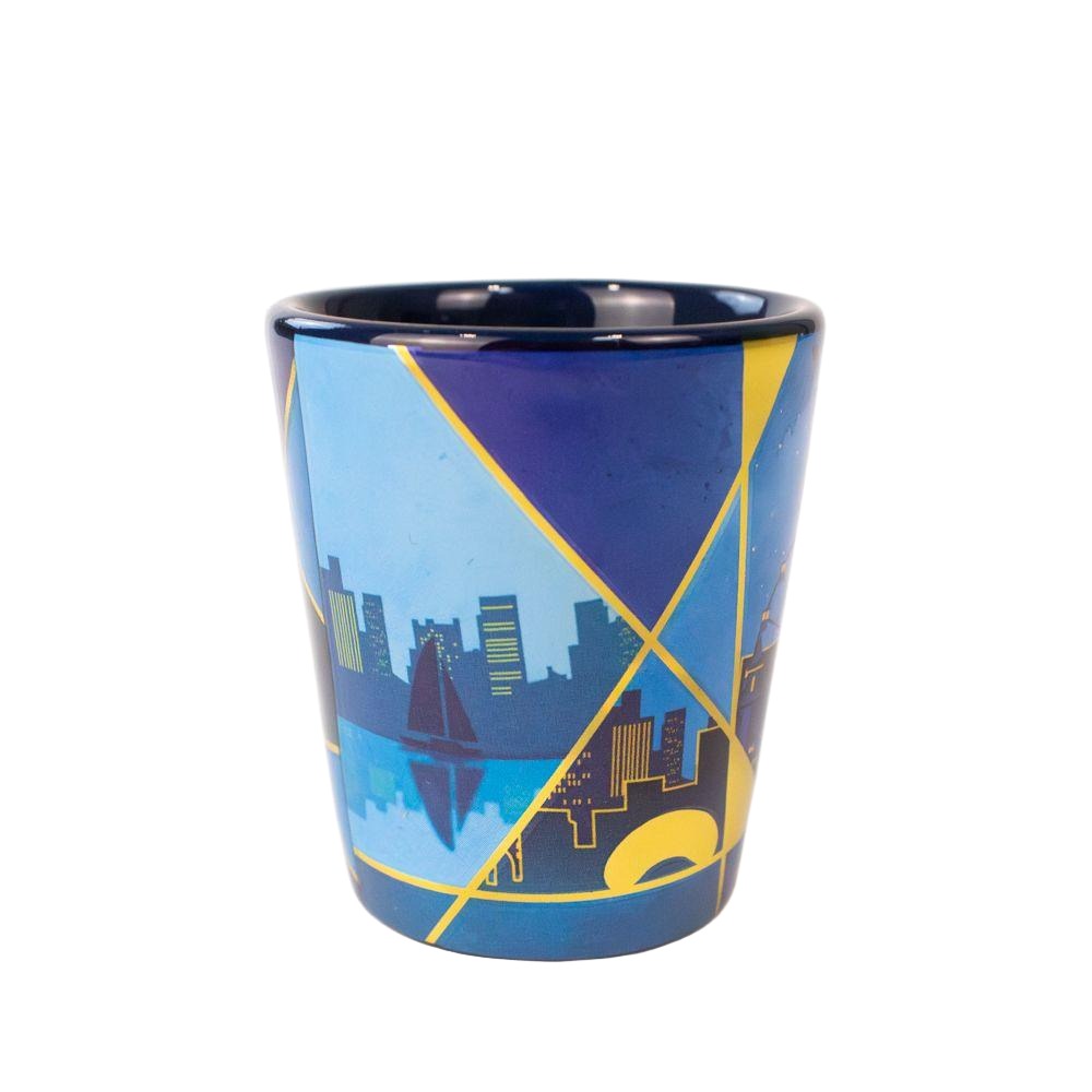 Chicago Gold Line Shot Glass - Love From USA