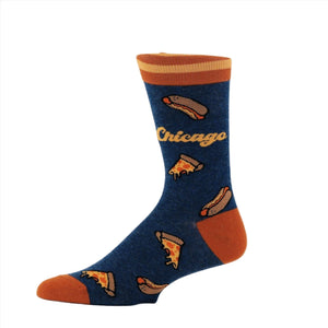 Chicago Hotdog and Pizza Socks - Love From USA