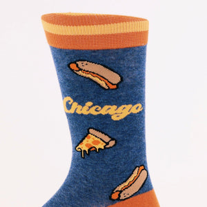 Chicago Hotdog and Pizza Socks - Love From USA