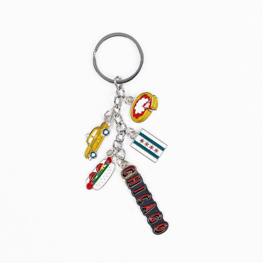 Chicago Icons Keychain - Love From USA