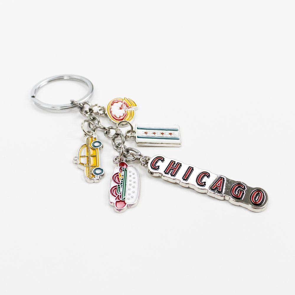 Chicago Icons Keychain - Love From USA