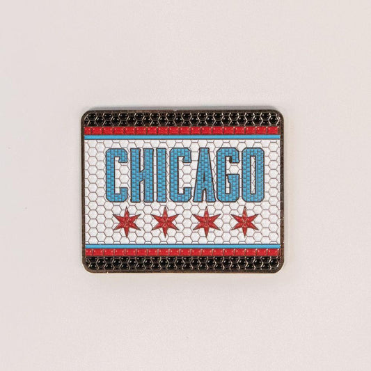 Chicago Mosaic Flag Magnet - Love From USA