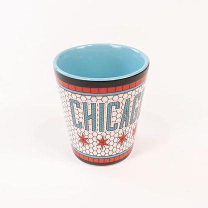 Chicago Mosaic Flag Shot Glass - Love From USA