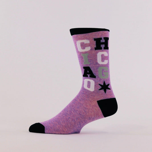Chicago Stacked Type Socks - Love From USA