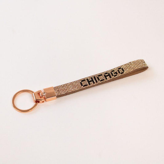 Chicago Wristlet Rose Gold Keychain - Love From USA