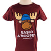 Easily A Moose'd Kids Tee - BURGUNDY