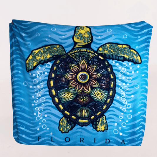 Florida Sea Turtle Blanket - Love From USA