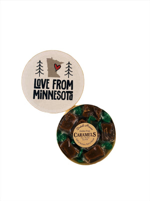 Love From Minnesota Round Caramel Box - Love From USA