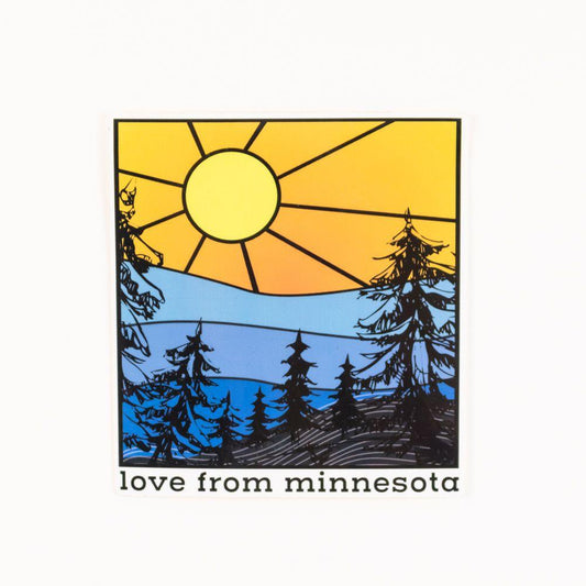 Love From Minnesota Sunset Sticker - Love From USA