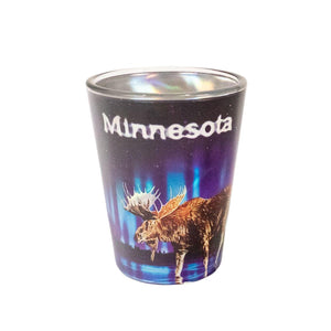 Minnesota Aurora Moose Shot Glass - Love From USA