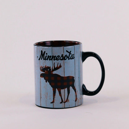 Minnesota Cozy Plaid Moose Mug - Love From USA